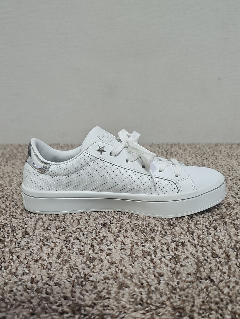 SKECHERS STREET HI-LITE PERF-ECT LEATHER SNEAKERS BFPM-10-079 - Picture 8 of 10